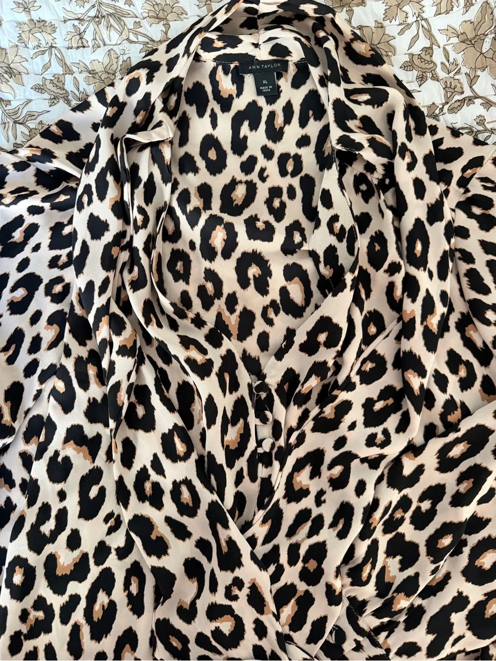 Ann Taylor Leopard-Print Blazer Jacket - Beige & Black